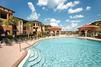 Relaxing pool area with sundeck